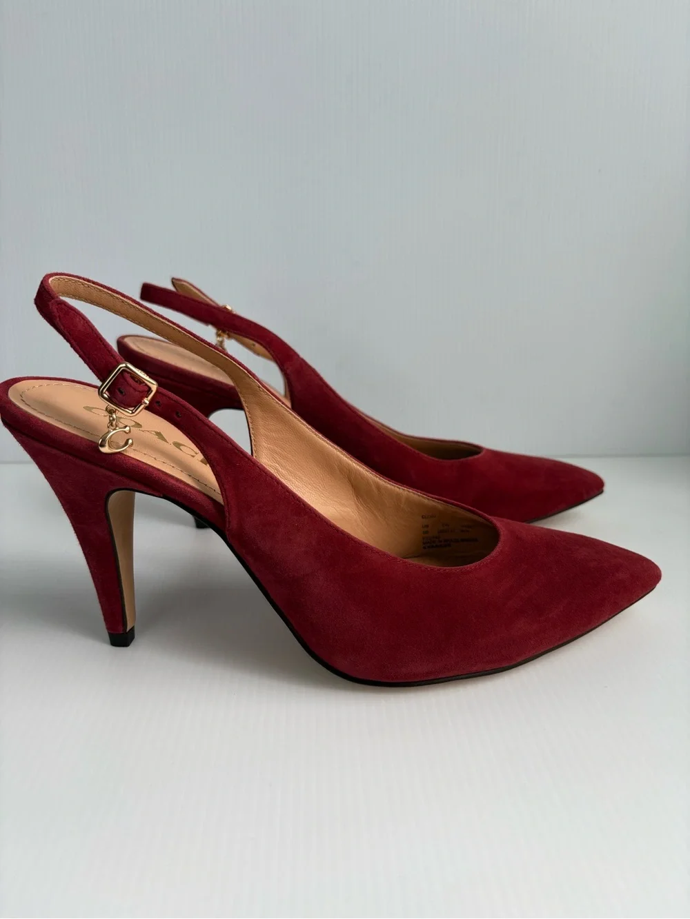 Coach Sutton Suede Slingback  Pumps/Heels  Size 9   Raspberry Color NWOT